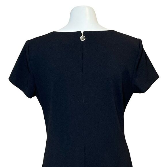 Tommy Hilfiger black short sleeve shift dress with faux pockets size 10 - Picture 5 of 16